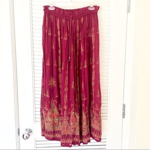 Hand Beaded Indian Maxi Skirt